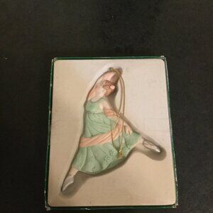 Vintage Eaton  in box Ballerina Christmas ornament excellent condition 5" tall